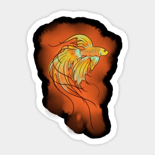 Sassy Gold Fish Sticker